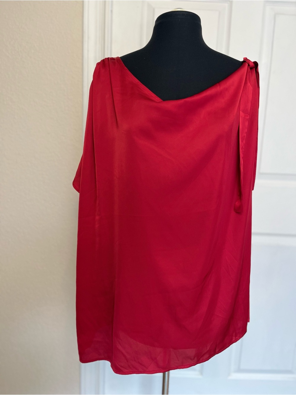 Torrid | NEW Red Satin Off-Shoulder Top, 2X